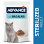 12 sobres x 85 g (9 + 3 ¡gratis!) Advance Sterilized Adult Bacalao sobres para gatos, , large indicador imagen numero 2